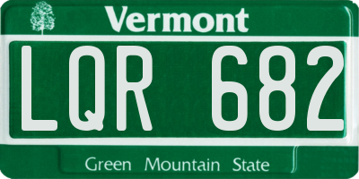 VT license plate LQR682