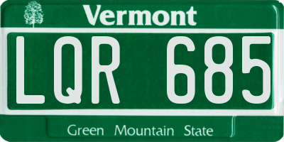 VT license plate LQR685