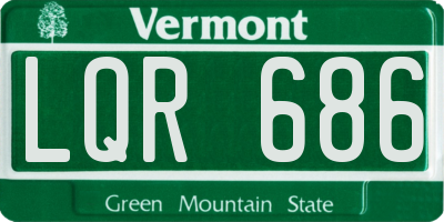 VT license plate LQR686