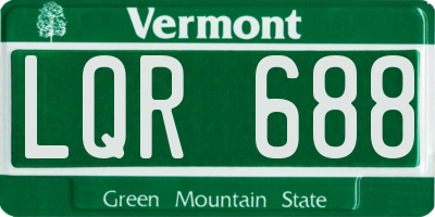 VT license plate LQR688