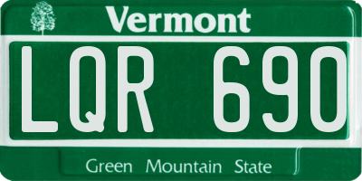 VT license plate LQR690