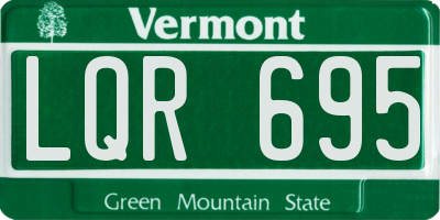 VT license plate LQR695