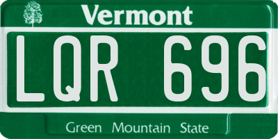 VT license plate LQR696