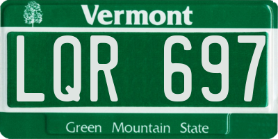 VT license plate LQR697