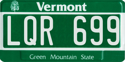 VT license plate LQR699