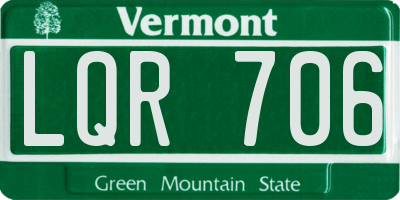 VT license plate LQR706