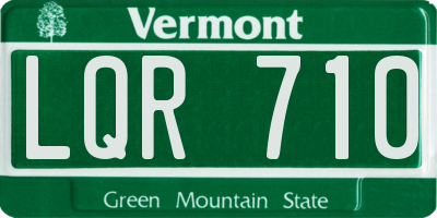 VT license plate LQR710