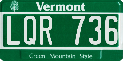 VT license plate LQR736