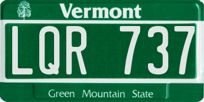 VT license plate LQR737