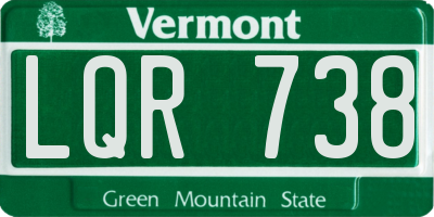 VT license plate LQR738