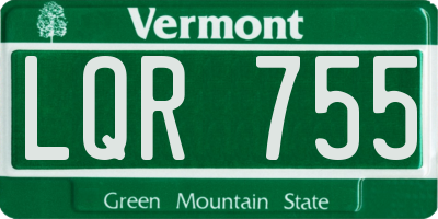 VT license plate LQR755
