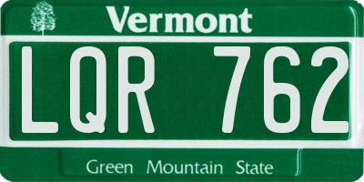 VT license plate LQR762