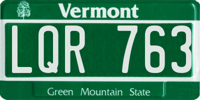 VT license plate LQR763