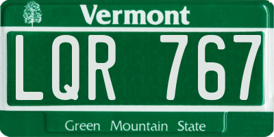 VT license plate LQR767
