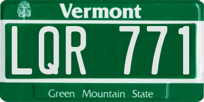 VT license plate LQR771
