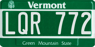 VT license plate LQR772