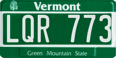 VT license plate LQR773