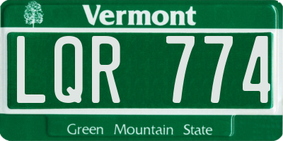 VT license plate LQR774