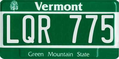 VT license plate LQR775