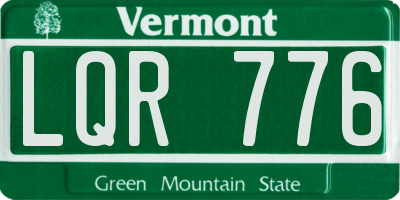 VT license plate LQR776