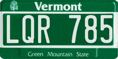 VT license plate LQR785