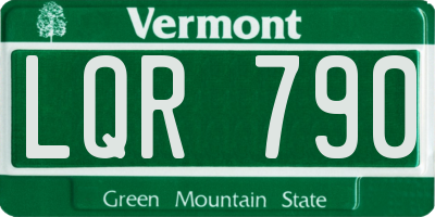 VT license plate LQR790