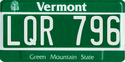 VT license plate LQR796