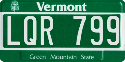 VT license plate LQR799