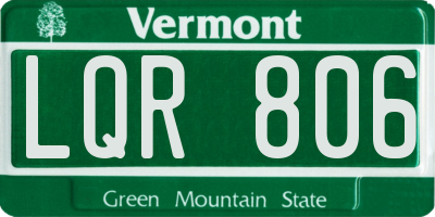 VT license plate LQR806