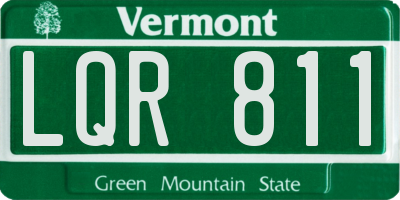 VT license plate LQR811