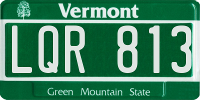 VT license plate LQR813