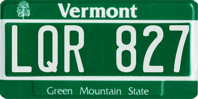 VT license plate LQR827