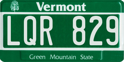 VT license plate LQR829