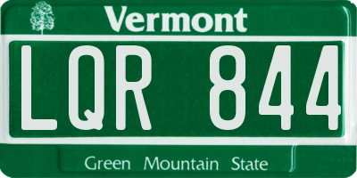 VT license plate LQR844