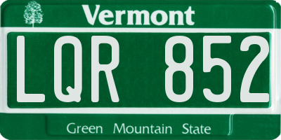 VT license plate LQR852