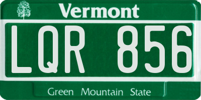 VT license plate LQR856