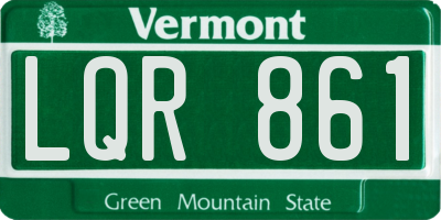VT license plate LQR861