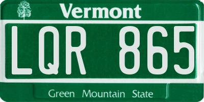 VT license plate LQR865