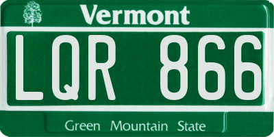VT license plate LQR866