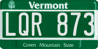 VT license plate LQR873