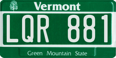 VT license plate LQR881