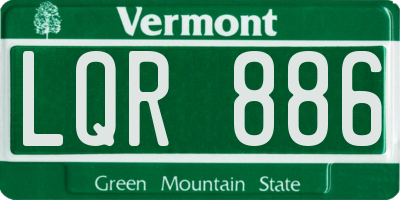VT license plate LQR886