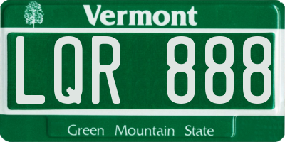VT license plate LQR888