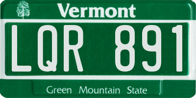 VT license plate LQR891