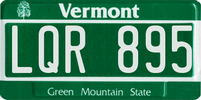 VT license plate LQR895