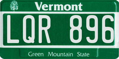 VT license plate LQR896