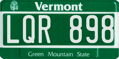 VT license plate LQR898