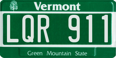 VT license plate LQR911
