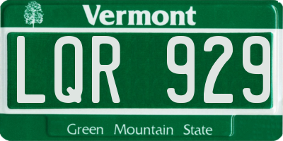 VT license plate LQR929