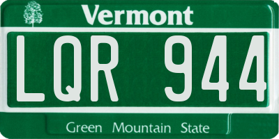 VT license plate LQR944